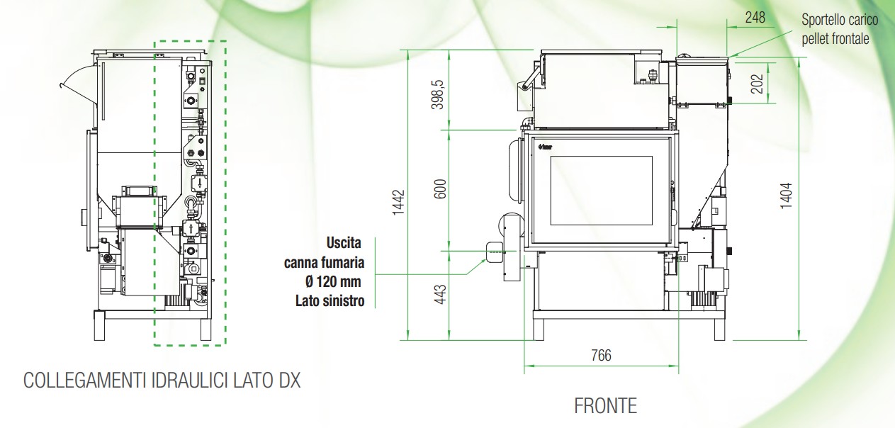 Termocamino policombustibile FAMAR modello KRONOS 5S - immagine 7