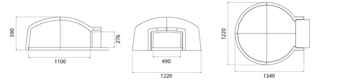 Forno a legna in muratura UNISTARA modello LINEA SEMI PRO 110 - immagine 3