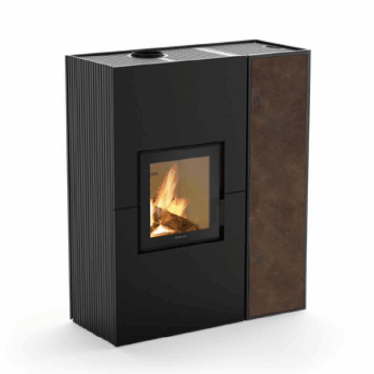 Stufa ibrida legna-pellet GIROLAMI modello TWIN SLIM MATERIA 9 - 12