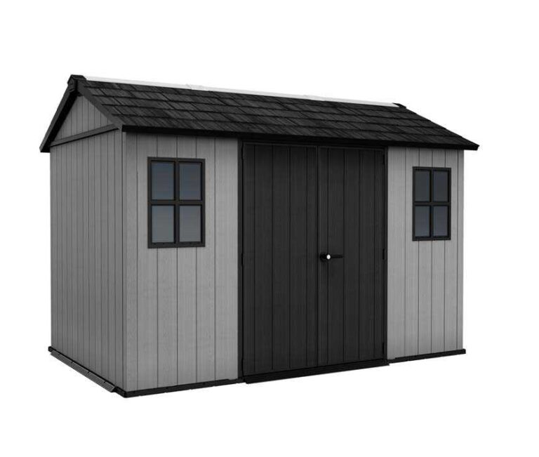 KETER NEWTON PLUS 7511/1175 – casetta da giardino – 350 X 230 X 246 H CM K273220 COLORE GRIGIO