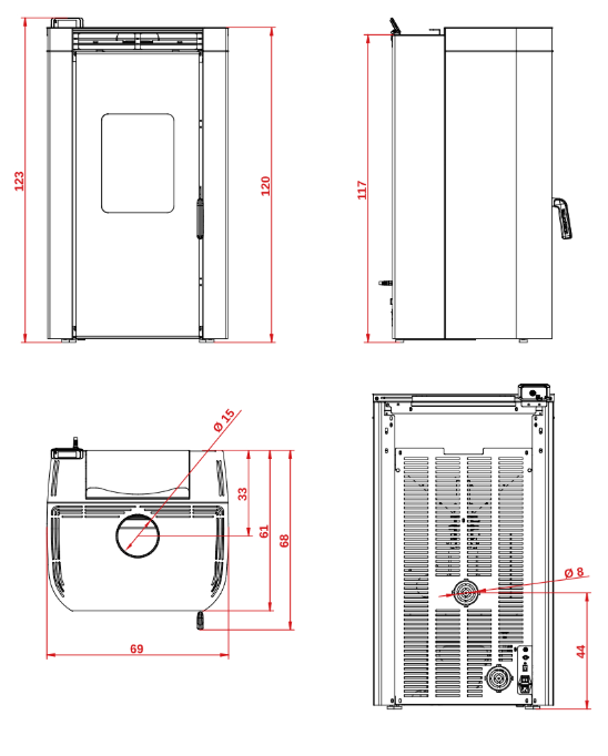 Stufa ibrida legna-pellet PALAZZETTI modello MULTIFIRE ARCHIE - immagine 2