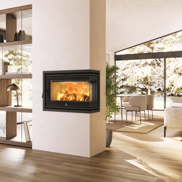 Inserto a legna EDILKAMIN modello FIREBOX 60 EVO2 L/R