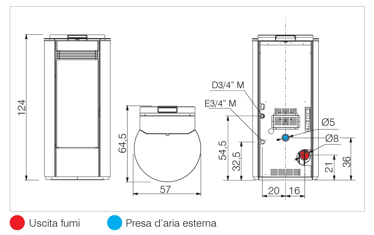 5 Star Pellet Boiler Stove EDILKAMIN BLADE2 H 18 - 22 UP STEEL (Copia) (Copia) - Image 2