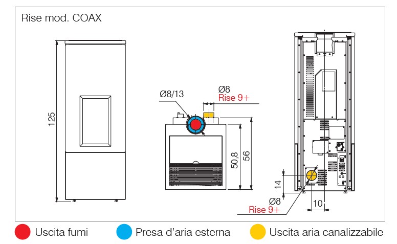 Stufa a pellet 5 stelle EDILKAMIN modello RISE X 7 - 9+ - immagine 3