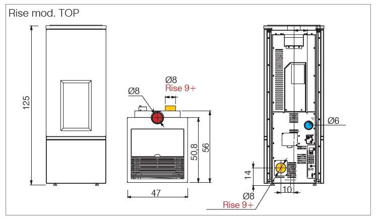 Stufa a pellet 5 stelle EDILKAMIN modello RISE X 7 - 9+ - immagine 4