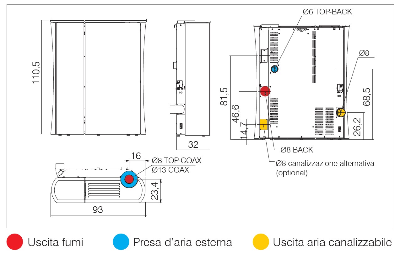Stufa a pellet EDILKAMIN modello CHERIE SLIM 9+ - immagine 2