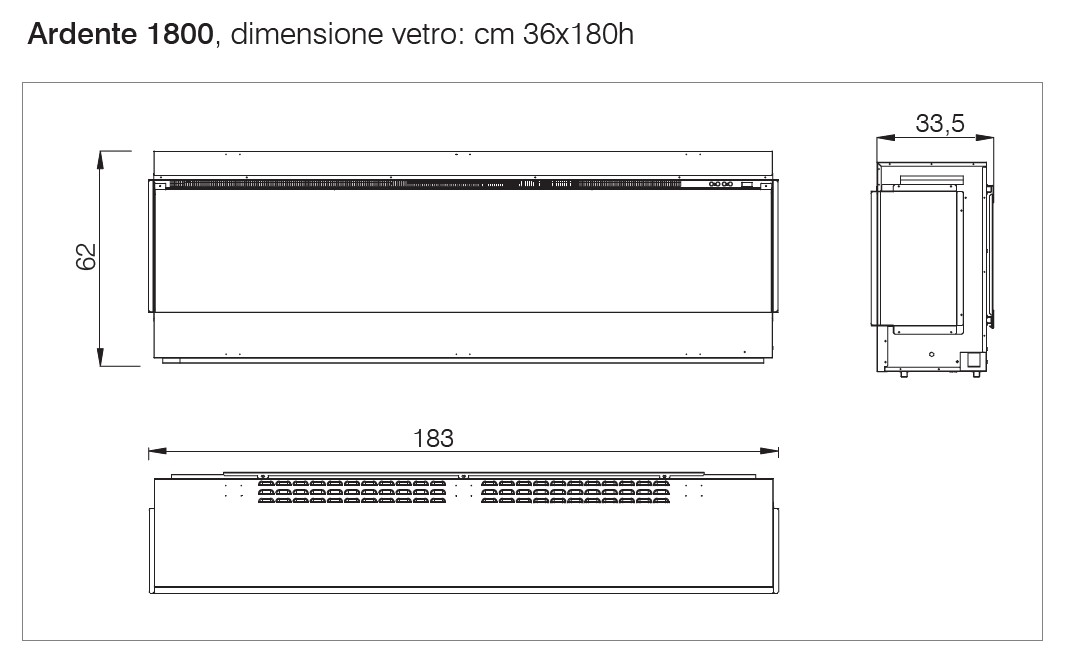 Caminetto elettrico EDILKAMIN modello ARDENTE 1800 - immagine 3