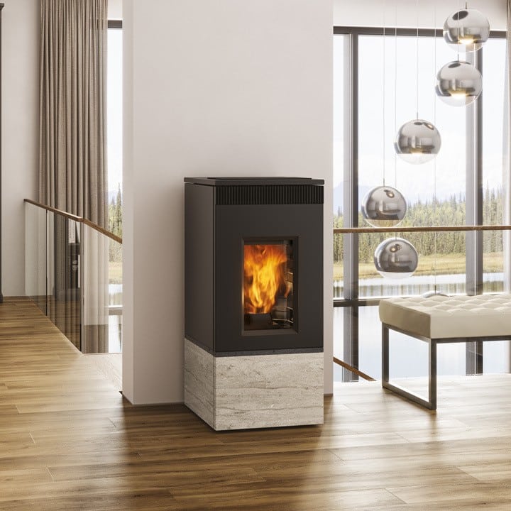 Stufa a pellet 5 stelle EDILKAMIN modello RISE 11+ EVO - RISE 13++ EVO