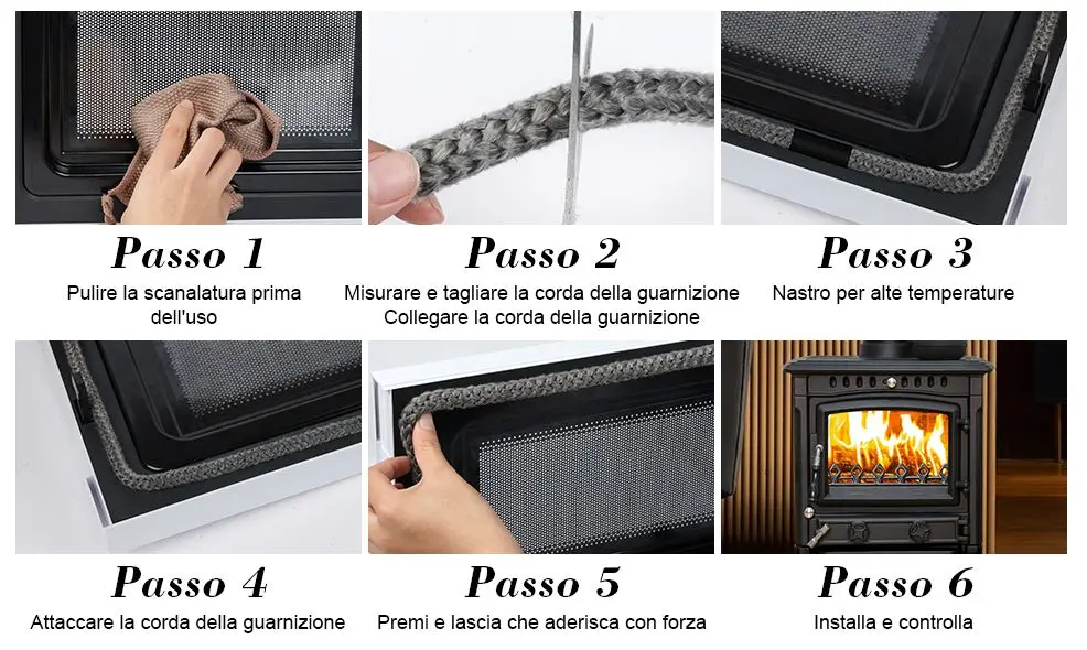Kit guarnizione GRIGIO DURO di 2,5 mt con colla THERMOFIX di diam. 6-8-10-12 - immagine 4