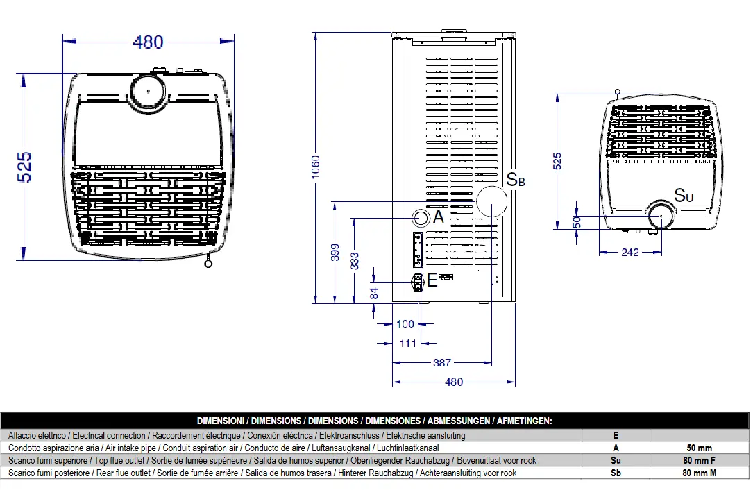 Stufa a pellet KLOVER modello SOFT 8s 7,8 kW - immagine 8