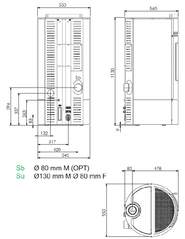 KLOVER pellet stove model SUPER 7 - 9 - Image 7