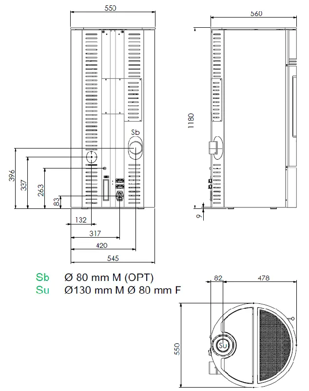 KLOVER pellet stove model SUPER 7 - 9 (Copia) - Image 7
