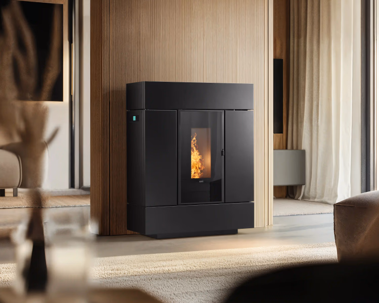 Termostufa a pellet KLOVER modello KLIO SLIM 120s 12 kW - immagine 6