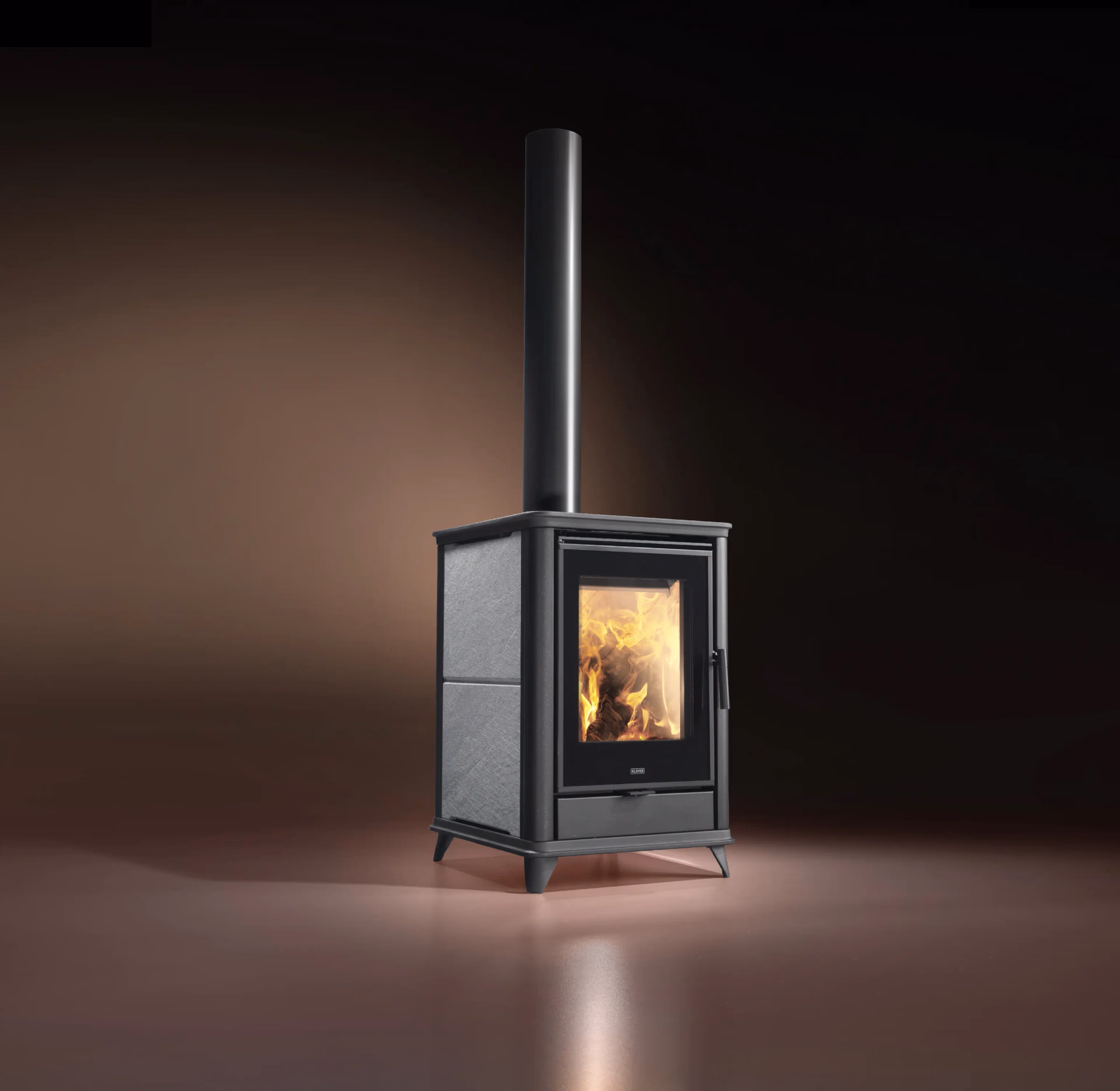 Stufa a legna KLOVER modello MISS WOOD STONE 6,9 kW - immagine 3