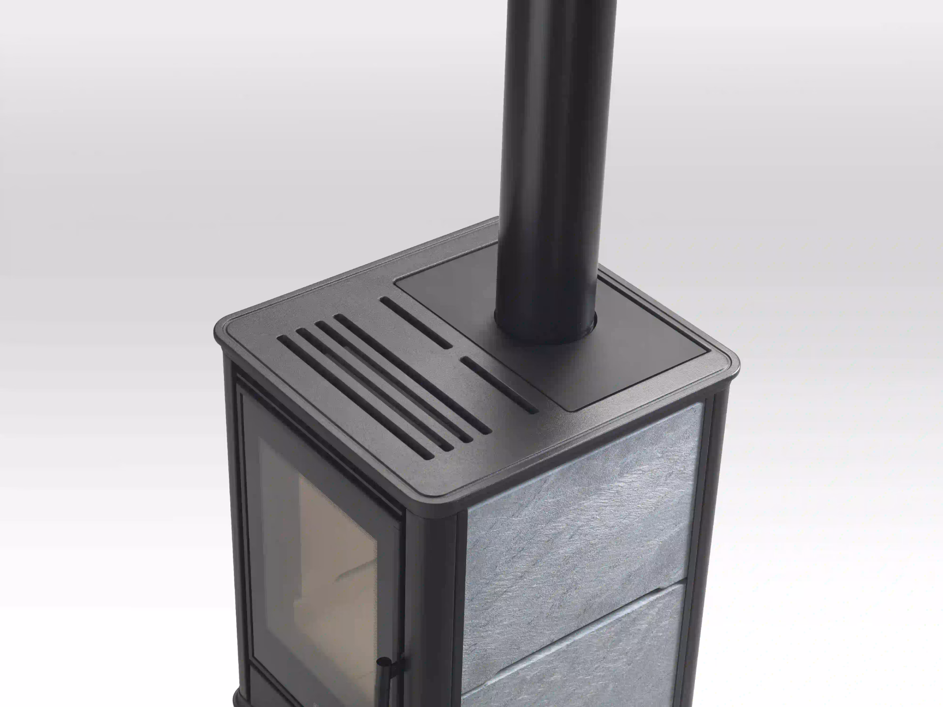 Stufa a legna KLOVER modello MISS WOOD STONE 6,9 kW - immagine 4