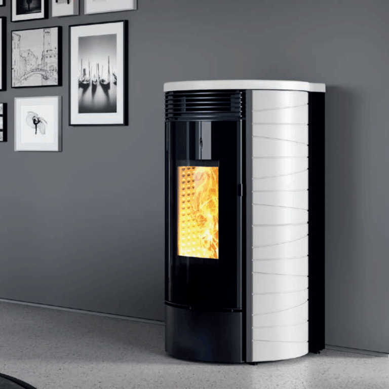 Termostufa a pellet MONTEGRAPPA modello MW 20 - 28 Wi-Fi AUP EP GASSA