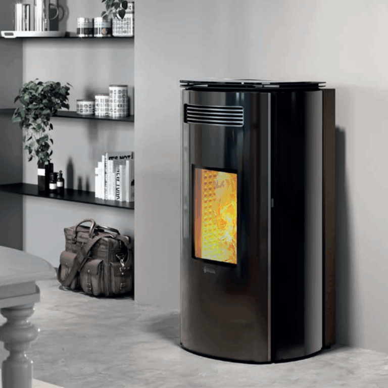Termostufa a pellet MONTEGRAPPA modello MW 20 - 28 Wi-Fi AUP EP BOLLA