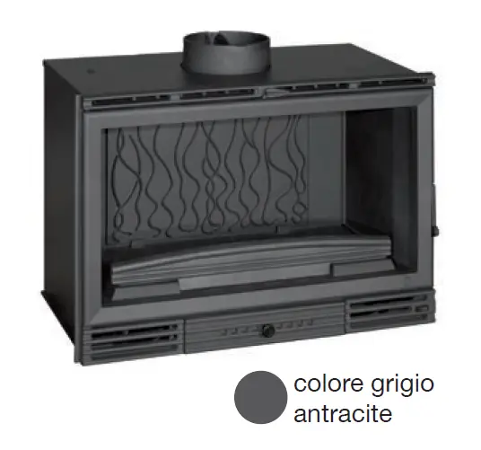 Inserto a legna MONTEGRAPPA modello FC80VT 15,3 kW