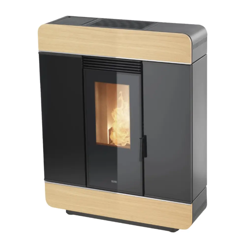 Stufa a pellet KLOVER modello DIVA SLIM AIR 100s WOOD 10,3 kW