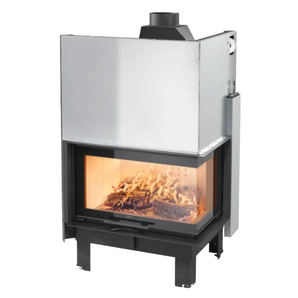 Termocamino a legna KLOVER modello ZEUS CORNER L/R 17,4 kW