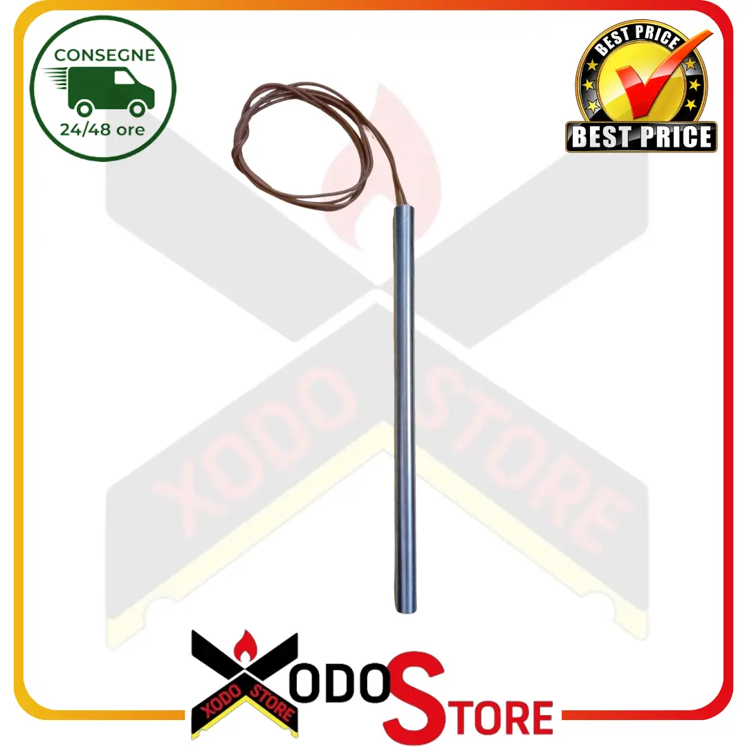 Candeletta resistenza accensione per stufa a pellet, 320 W, Ø 10 mm, lunghezza totale 180 mm, (RIF. INT. 1018) - immagine 2
