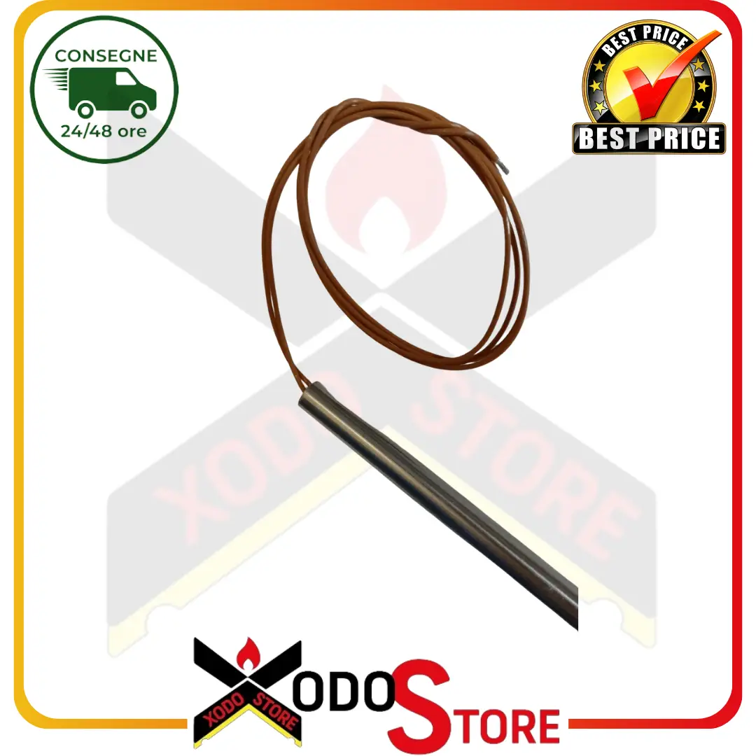 Candeletta resistenza accensione per stufa a pellet, 300 W, Ø 10 mm, lunghezza totale 155 mm, (RIF. INT. 1016) - immagine 3