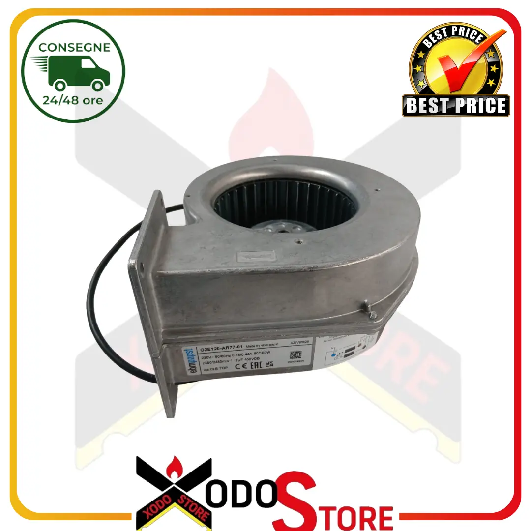 Ventilatore centrifugo per stufa a pellet EBM PAPST G2E120-AR77-01 (Rif.Int. 6061) - immagine 2