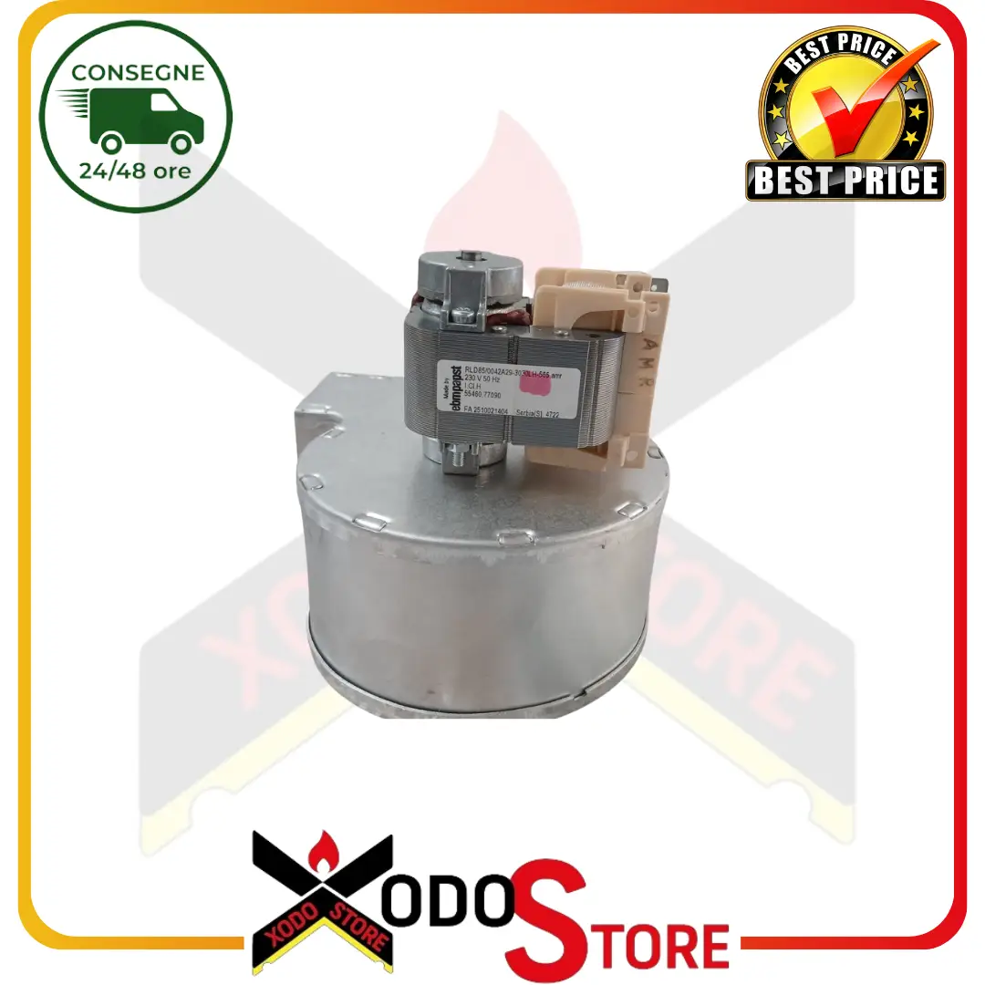 EBM RLD85/0042 A29-3030LH Centrifugal Fan for Pellet Stoves, Total Length 131.5mm, Nozzle Size 62x50mm, Power 30w, Specific for High Temperatures (Rif.Int. 6065) - Image 4