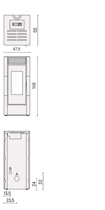 Stufa a pellet CADEL modello CRISTAL 11 - immagine 3