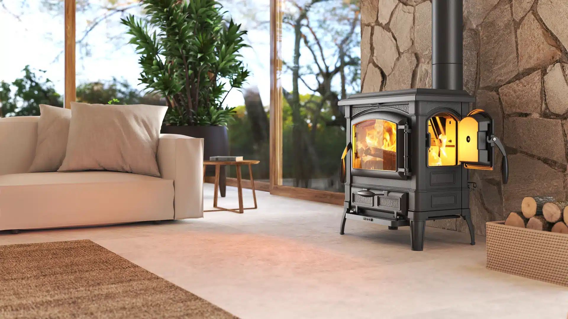 Pellet stove ROYAL by PALAZZETTI model GRAZIA GLASS E AIR 80 US (Copia) (Copia) (Copia) (Copia) - Image 3