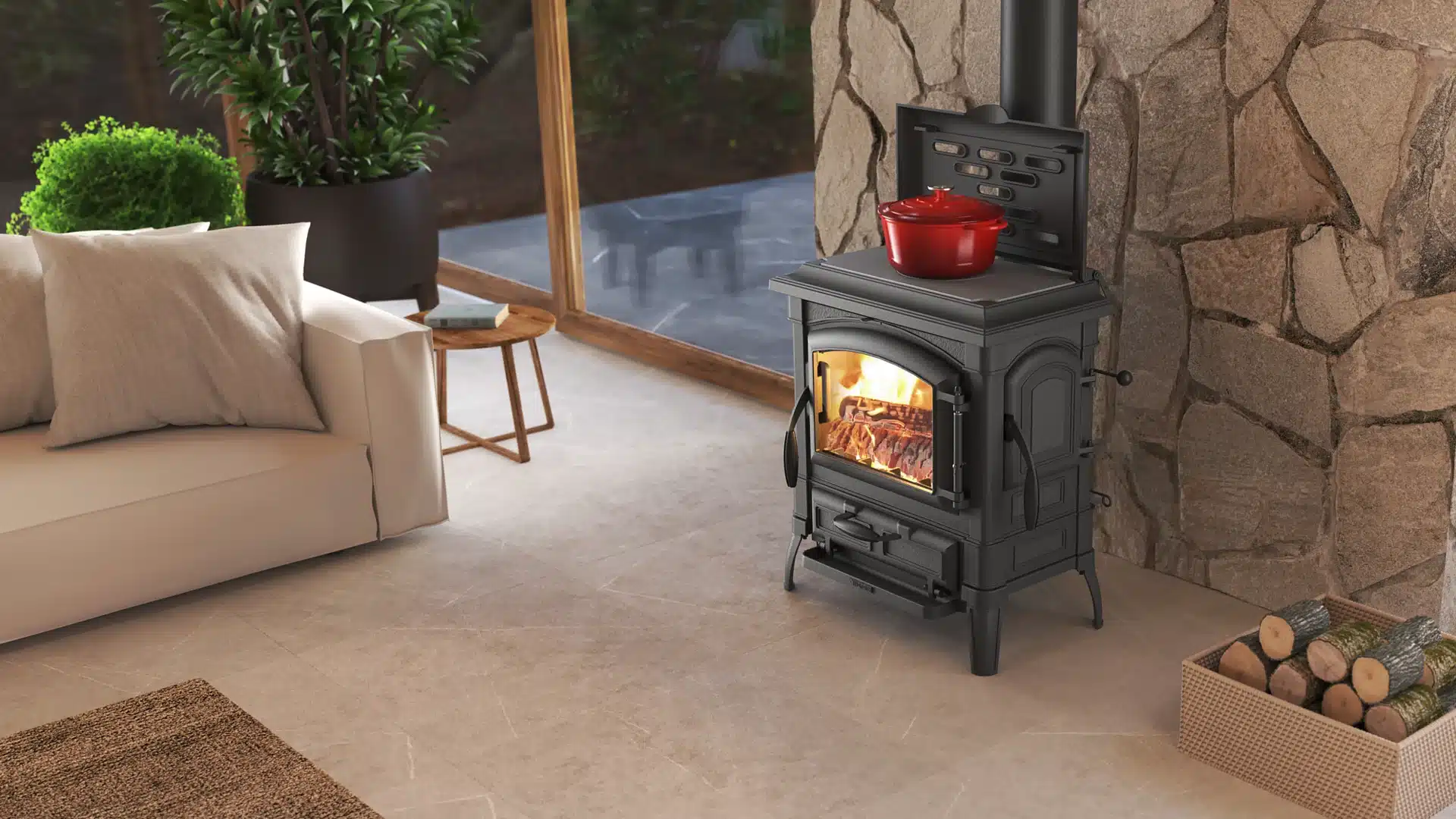 Pellet stove ROYAL by PALAZZETTI model GRAZIA GLASS E AIR 80 US (Copia) (Copia) (Copia) (Copia) - Image 4