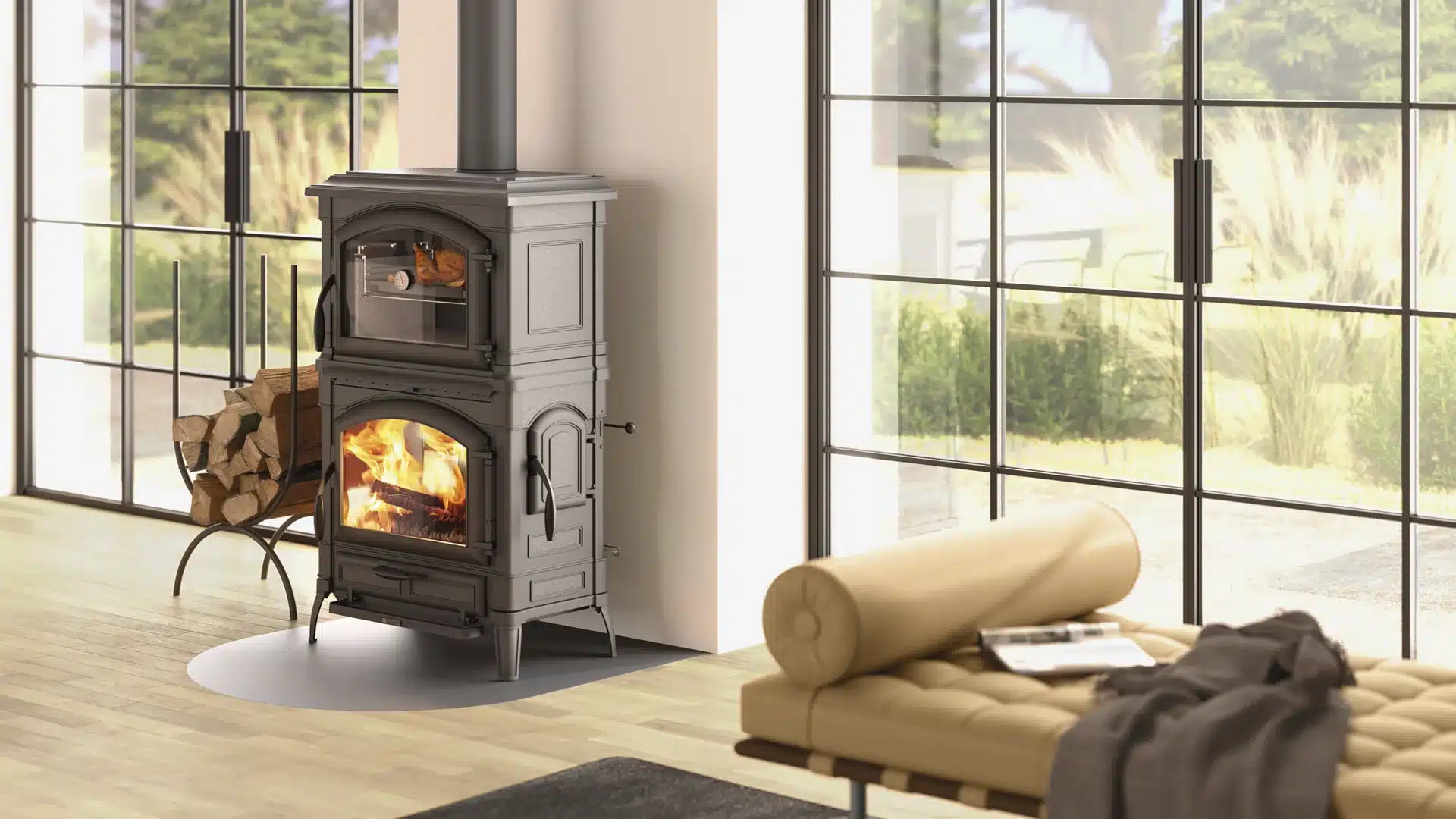 Pellet stove ROYAL by PALAZZETTI model GRAZIA GLASS E AIR 80 US (Copia) (Copia) (Copia) - Image 2