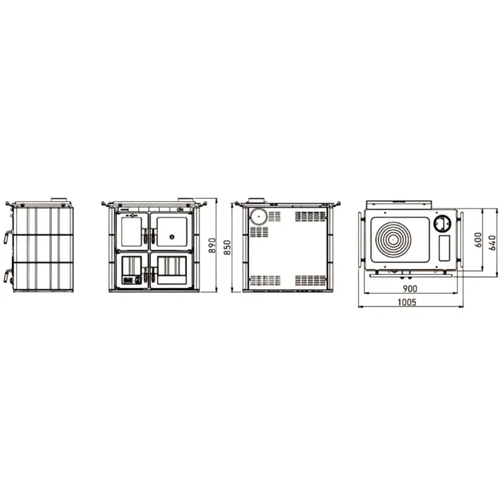 Cucina a legna LINCAR modello 702A-GL BEA - immagine 3