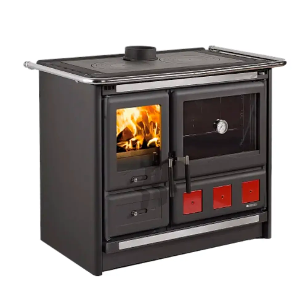 Cucina a legna NORDICA modello ROSA XXL VST.16 STEEL 10,5 kW