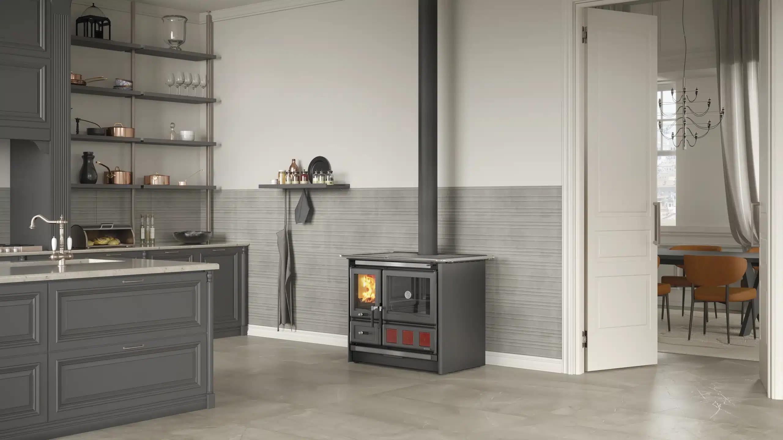 Cucina a legna NORDICA modello ROSA XXL VST.16 10,5 kW - immagine 2