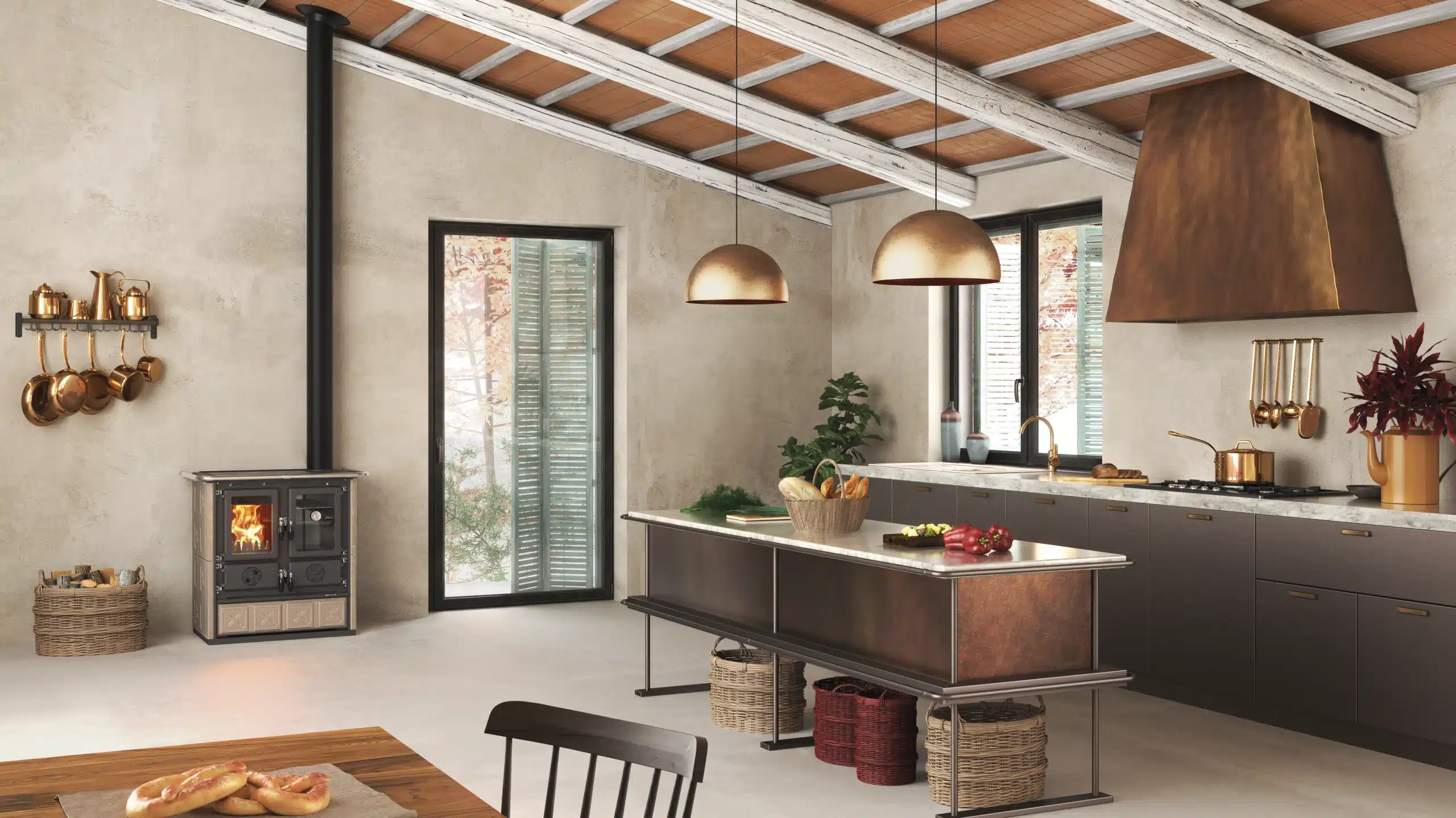 Cucina a legna NORDICA modello ROSETTA VST.16 MAIOLICA 7.9 kW - immagine 2