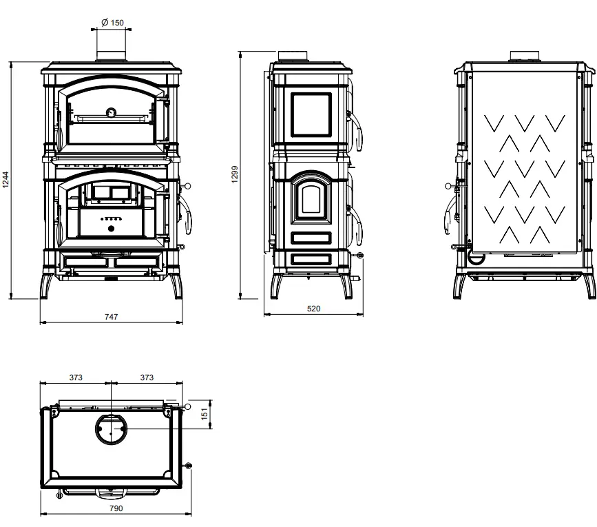 Pellet stove ROYAL by PALAZZETTI model GRAZIA GLASS E AIR 80 US (Copia) (Copia) (Copia) - Image 3