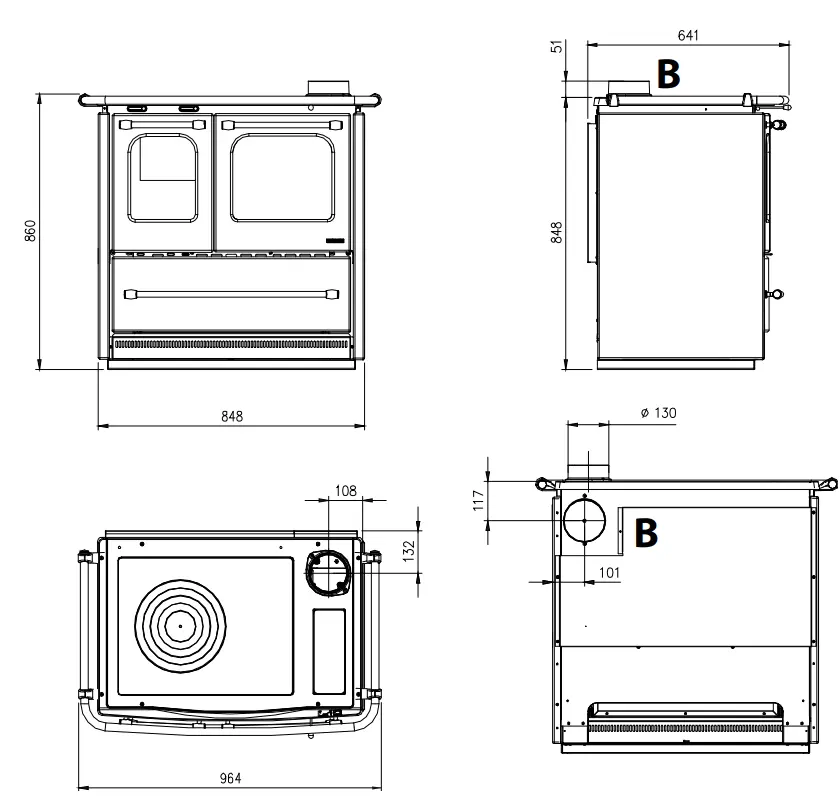 Cucina a legna NORDICA modello SOVRANA EASY 7,5 kW - immagine 4