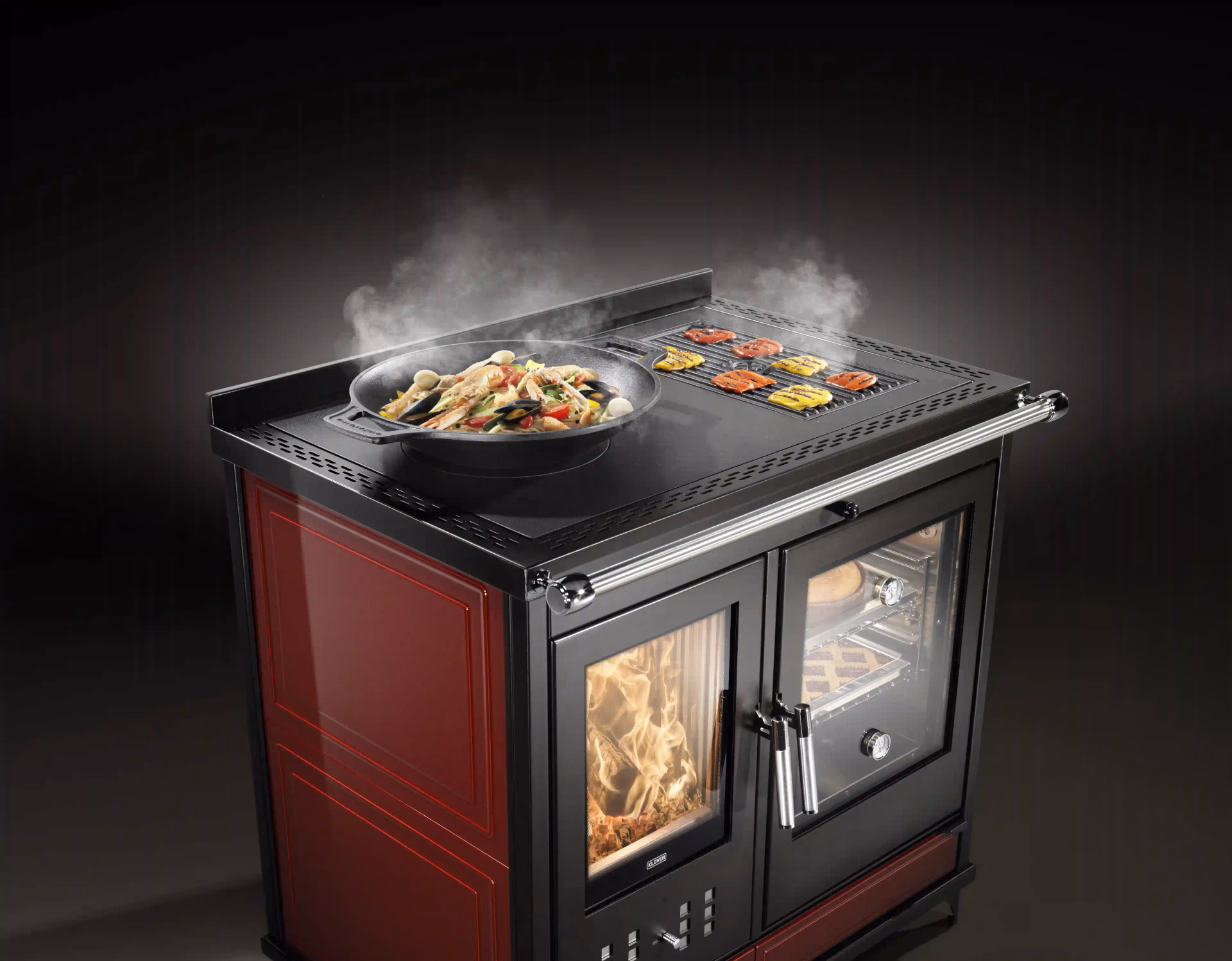 Cucina a legna KLOVER modello STAR 90 MAIOLICA 13,5 kW - immagine 7