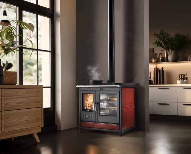 Cucina a legna KLOVER modello STAR 90 MAIOLICA 13,5 kW - immagine 8
