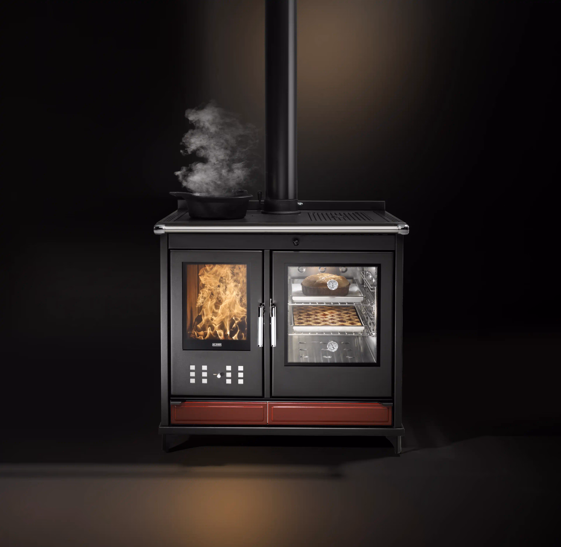 Cucina a legna KLOVER modello STAR 90 MAIOLICA 13,5 kW - immagine 6