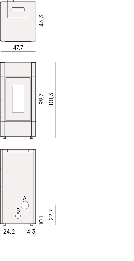 Stufa a pellet ventilata CADEL modello CRISTAL 8 e 8 PLUS - immagine 9