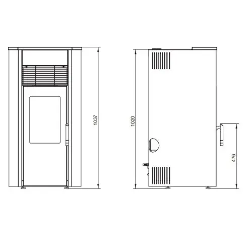 Stufa a pellet ad aria PALAZZETTI ROYAL modello ROBERTA AIR 80 8 kW - immagine 2