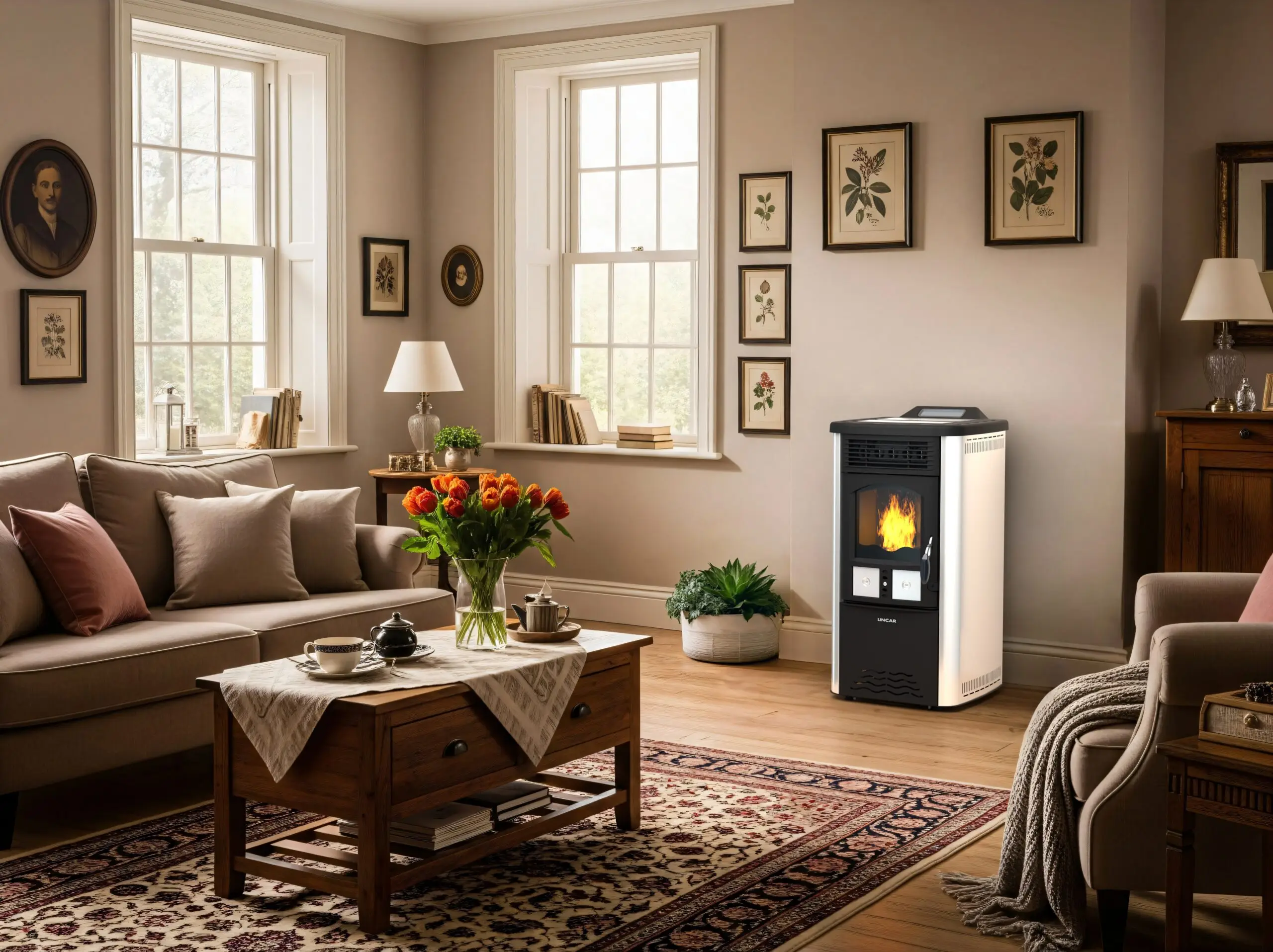 Stufa a pellet LINCAR modello BIRIKKINA EVO 6,9 kW