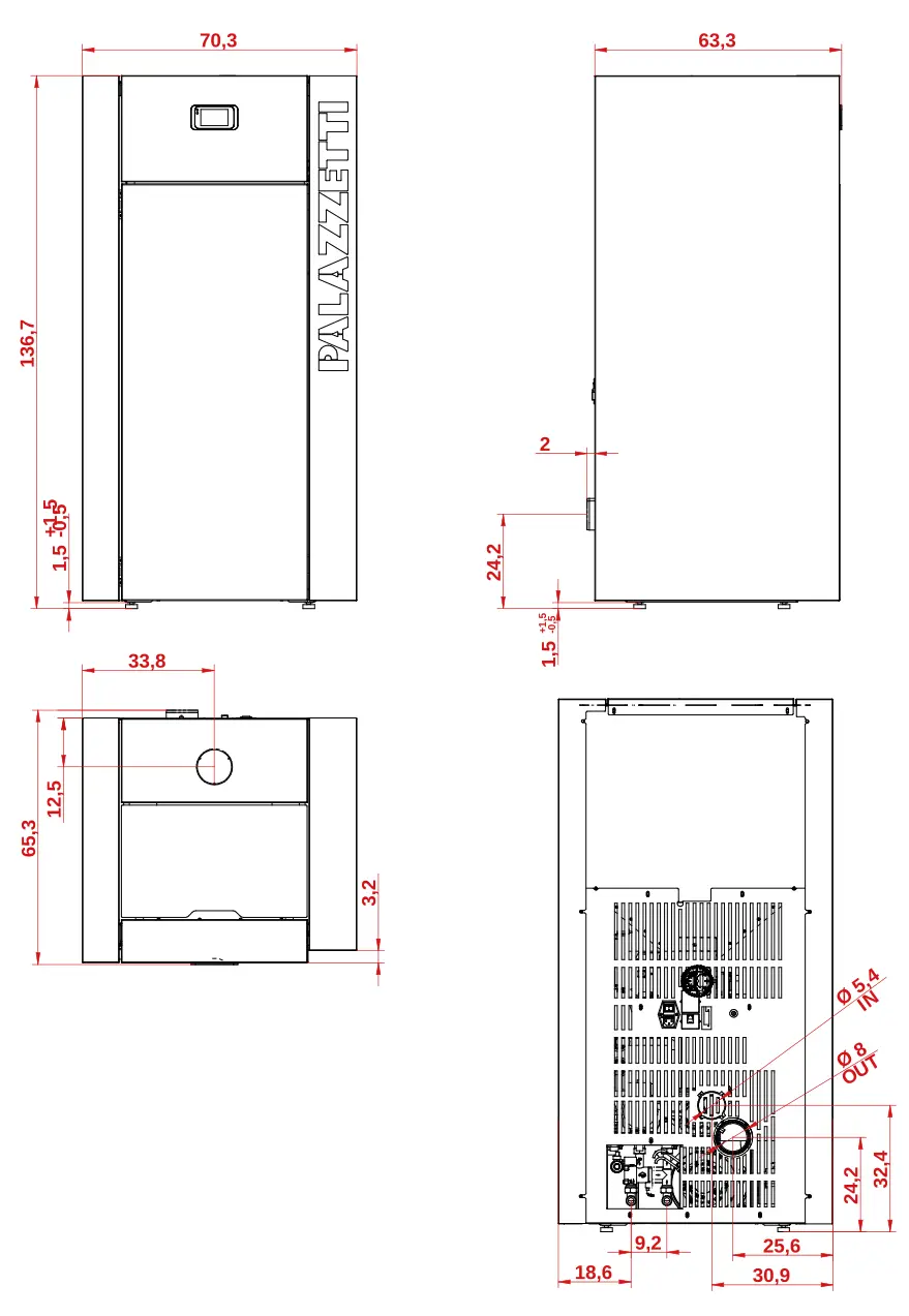 Caldaia a pellet PALAZZETTI modello JP 15 – 21 kW - immagine 5
