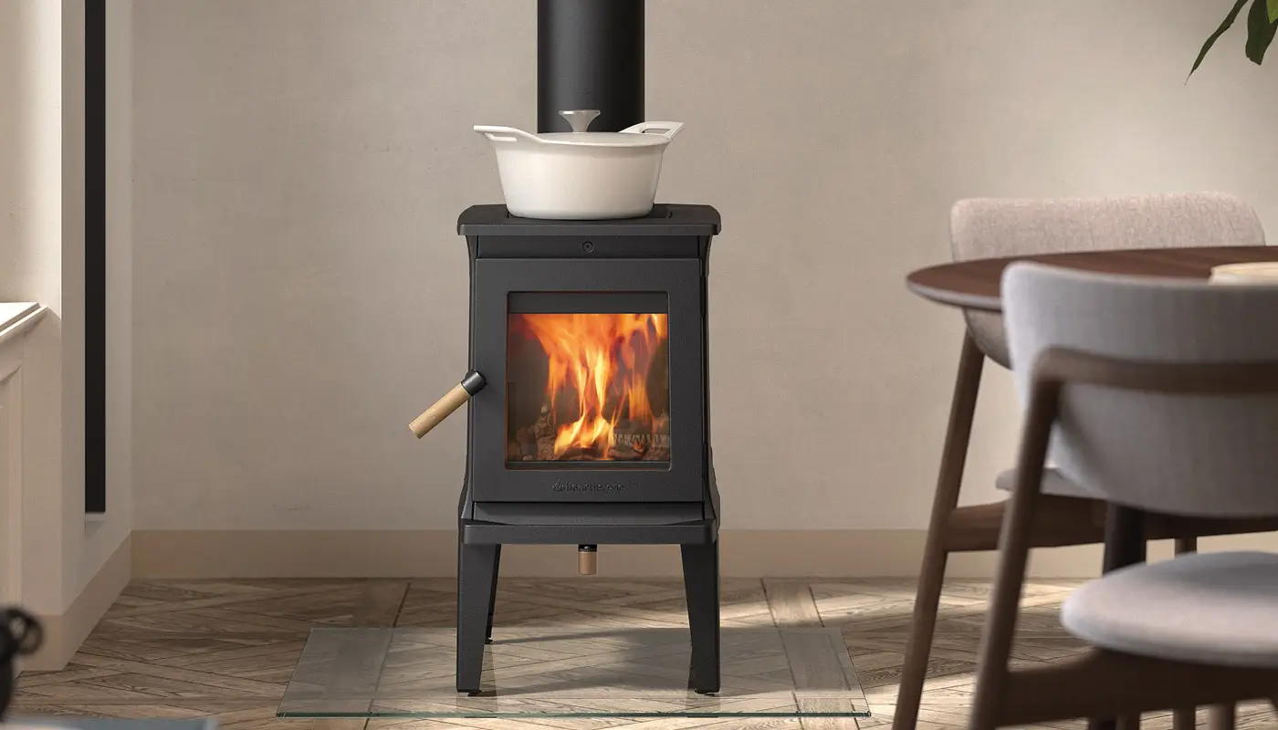 Stufa a legna HERGOM modello GREEN MOUNTAIN GM 20 con piano cottura - immagine 2