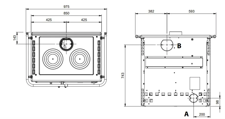 Cucina legna NORDICA modello ROSA L VST.16 STEEL 9,5 kW - immagine 5