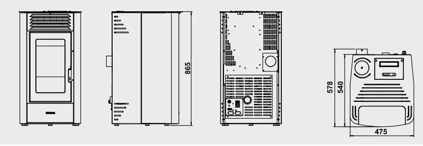 Stufa a pellet ventilata LINCAR modello NIKITA - immagine 2