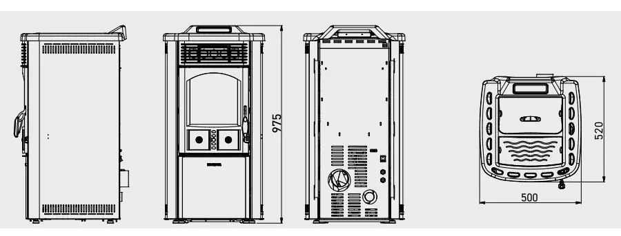 Stufa a pellet LINCAR modello BIRIKKINA EVO 6,9 kW - immagine 6