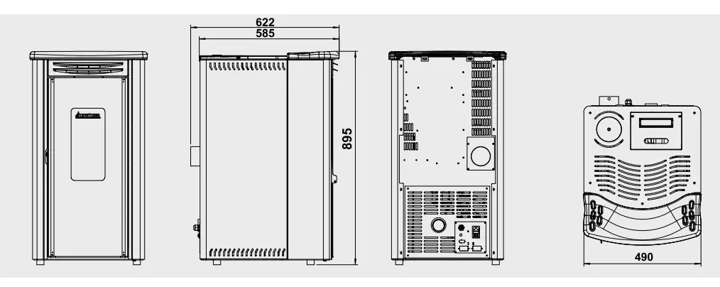Stufa a pellet ventilata LINCAR modello ORIONE PLUS - immagine 4
